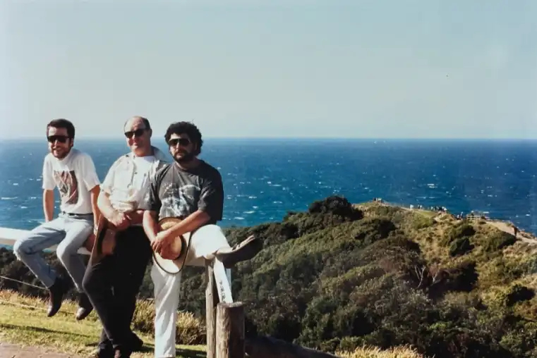 Andrew, Me Joff at Byron Bay Lighthouse in the late 1990s I think?