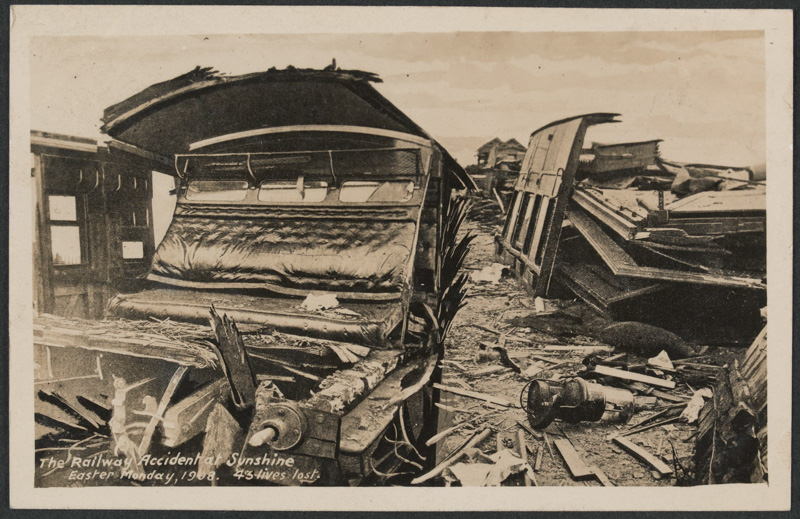 sunshine rail disaster 1908, image from the state library of victoria