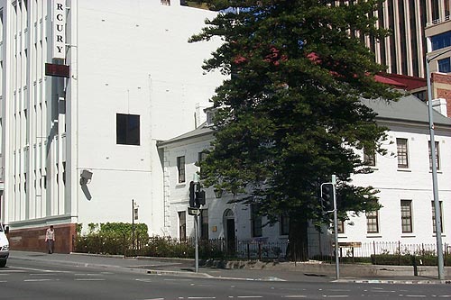 painted sandstone building in Hobart Tasmania
